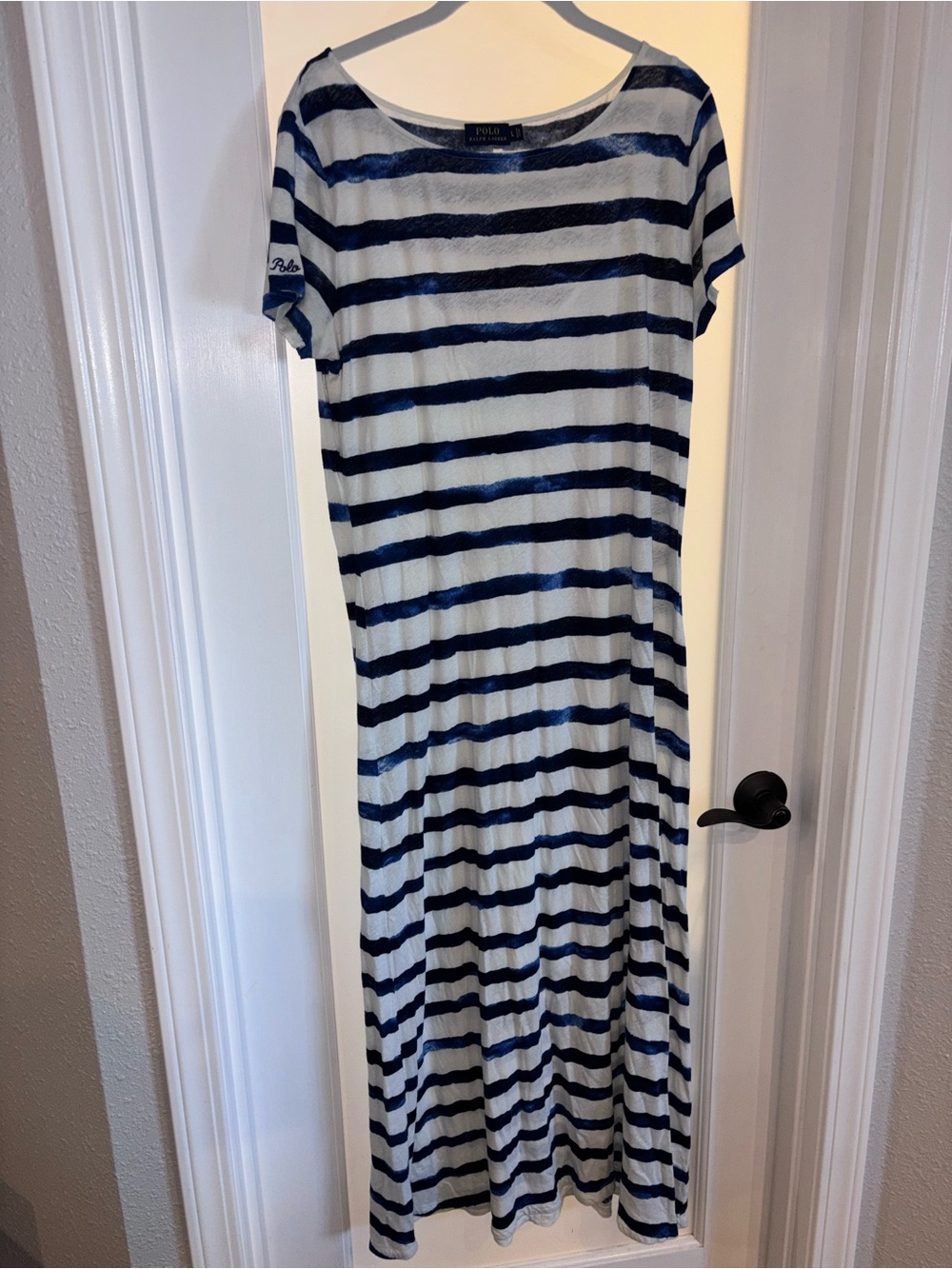 Polo Maxi Large blue stripes
